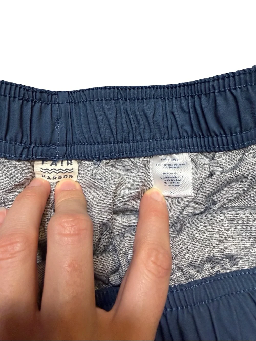 🩳 Fair Harbor Swim Trunks XL Striped Lined Beach Swim Shorts 🌊